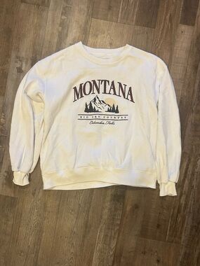 Abercrombie Montana Graphic Crewneck Sweater - White